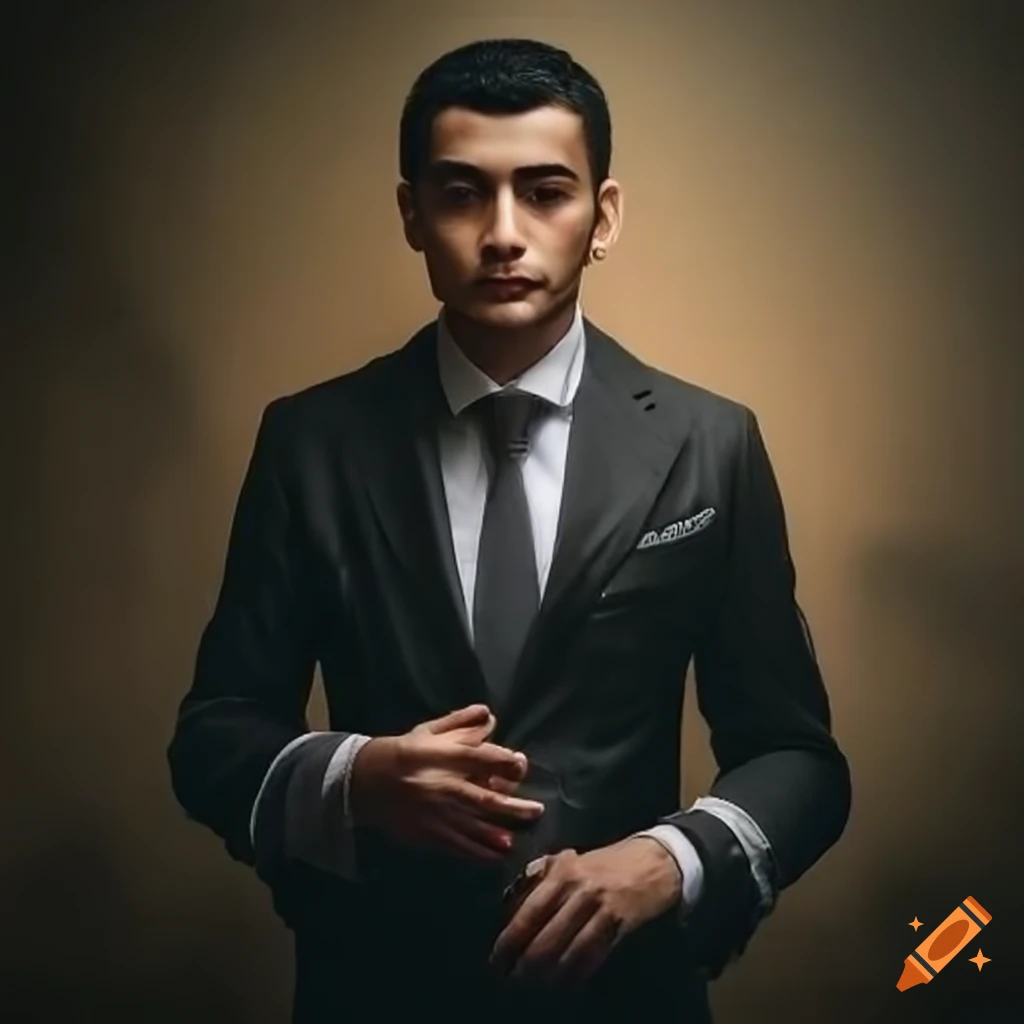 portrait of Ismail Bakhtaoui in a suit on a desk
