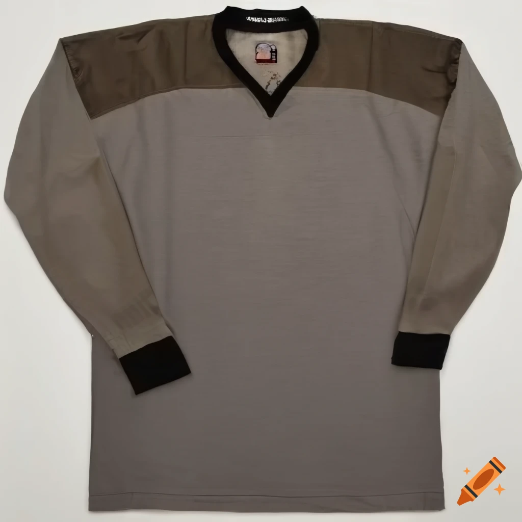 vintage hockey shirt with beige trim
