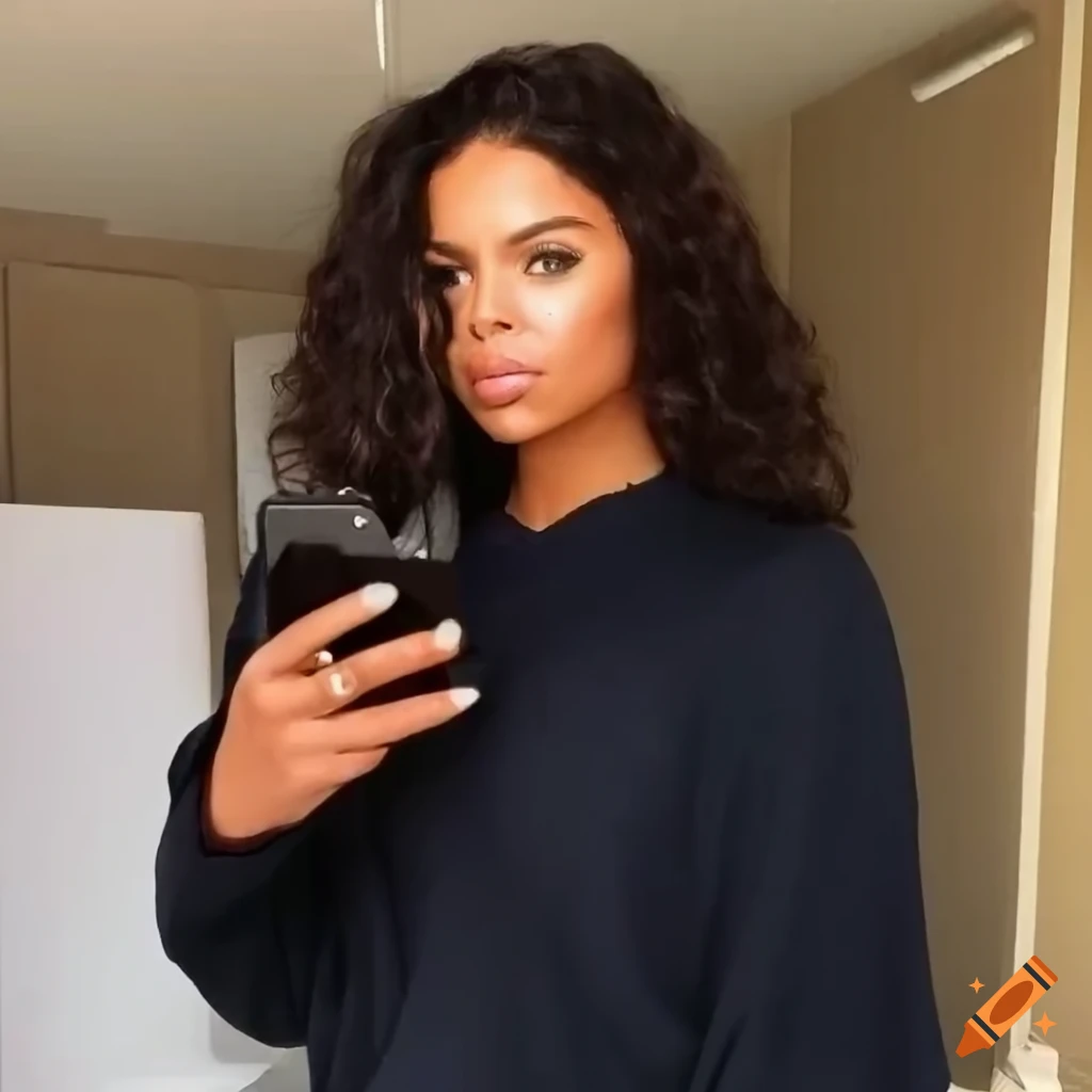  Stunning mirror selfie of an ethnic supermodel on Craiyon