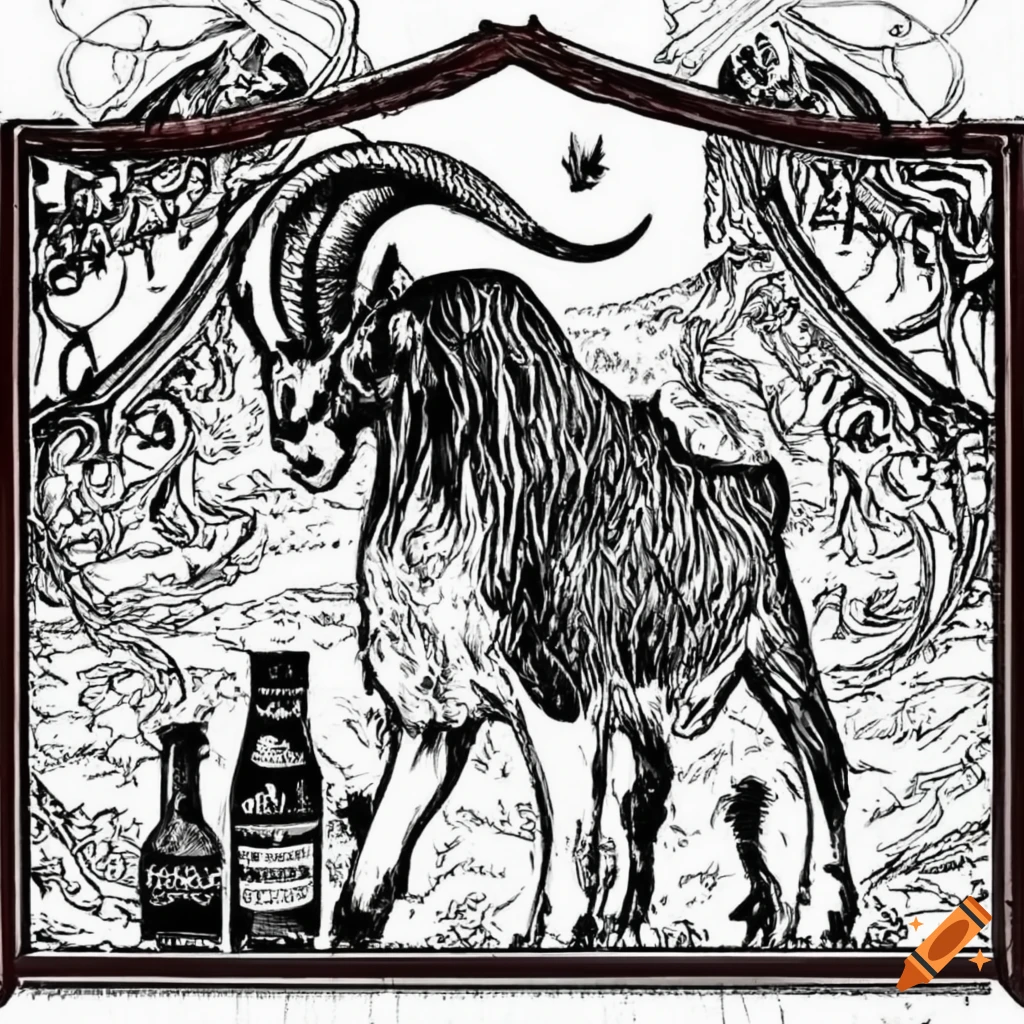 beer label design for The Norse Goat Meadery's First Born brew