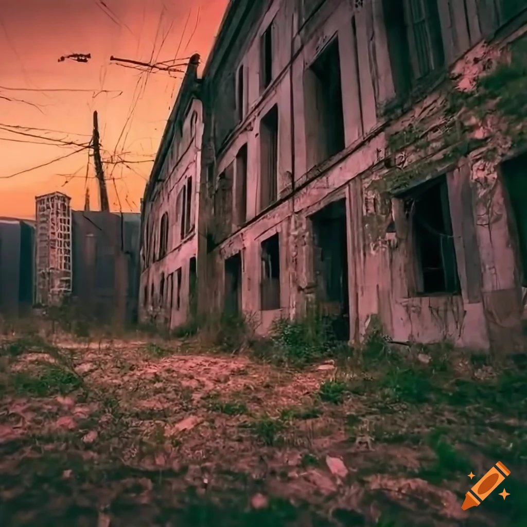Eerie decaying post-soviet cityscape on Craiyon