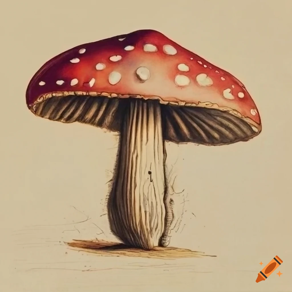 18th century scientific illustration of mushrooms