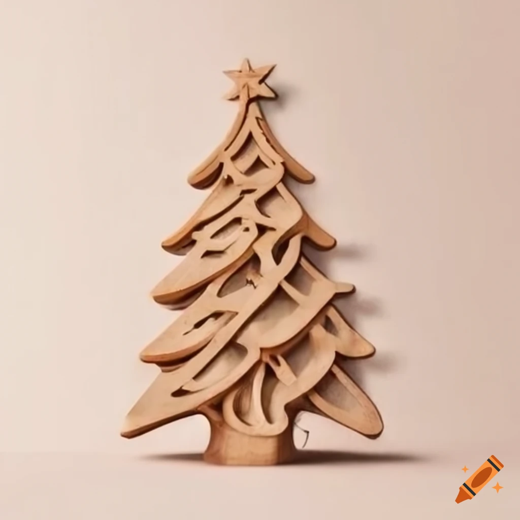 Lasercut wooden macrame christmas decorations on Craiyon