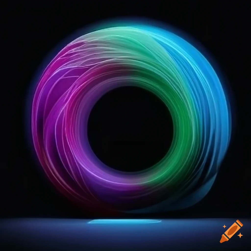 empty circle with Olympic colors on transparent background