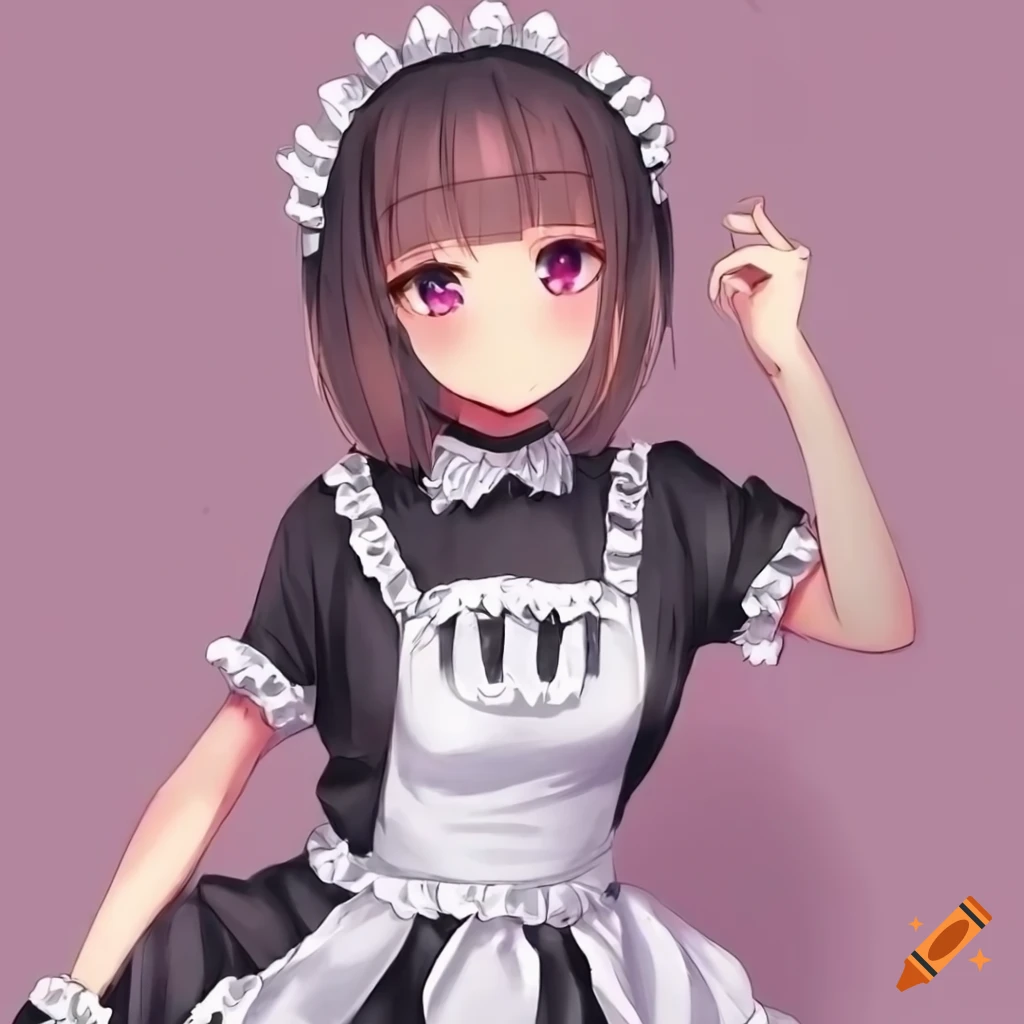 Anime Girl In A Maid Outfit On Craiyon 