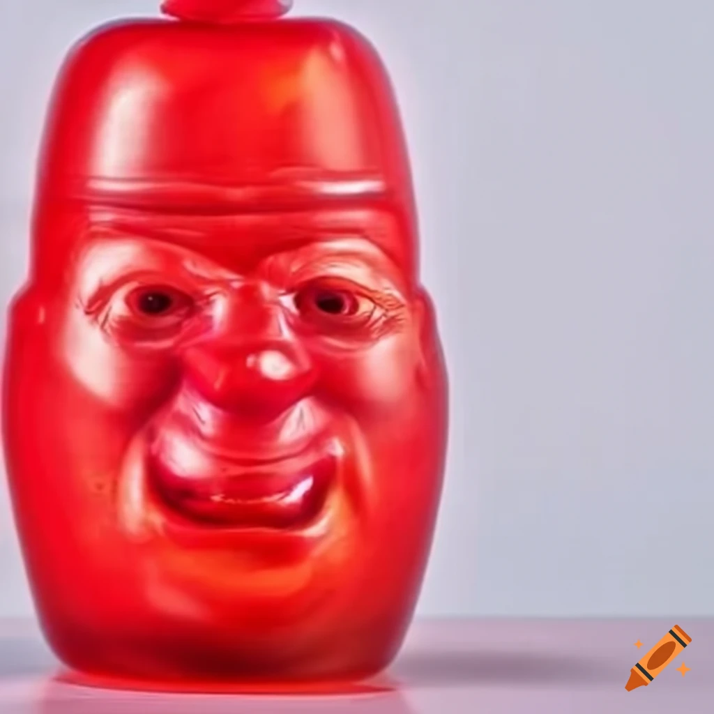 Funny shampoo bottle with caricature design