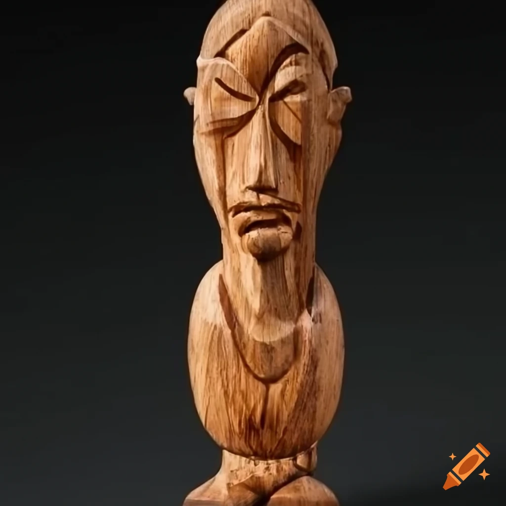 Wooden statue art
