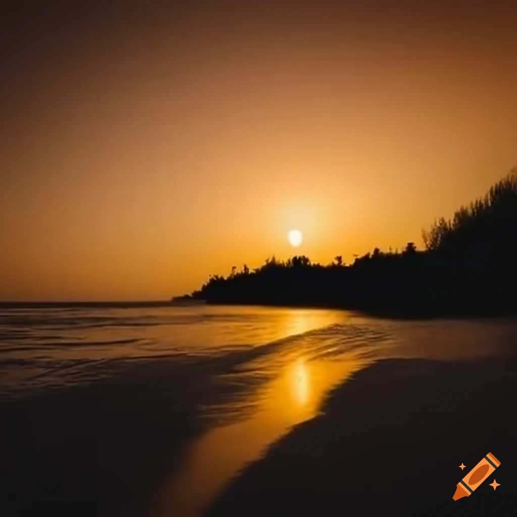 beautiful sunrise with a baby