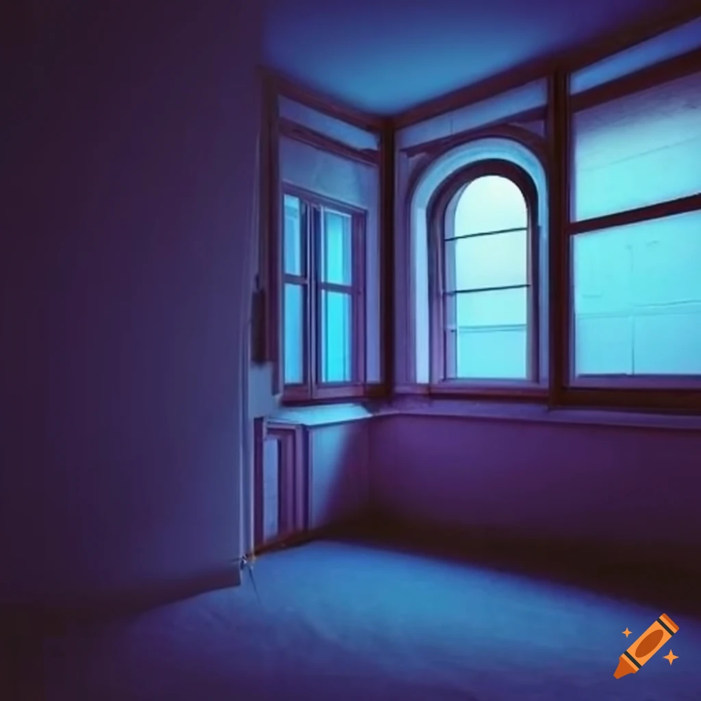 Dreamy room with fake windows on craiyon