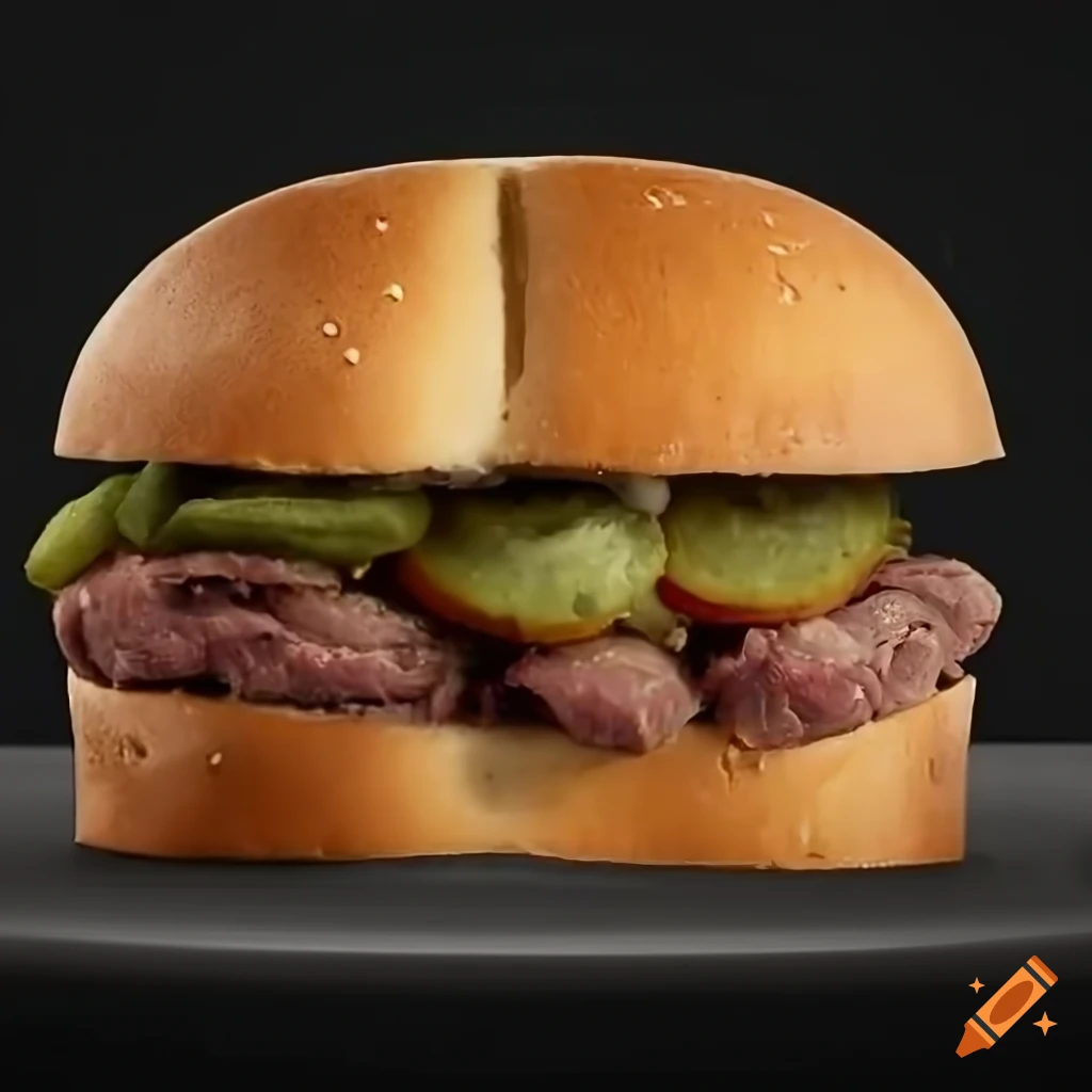 closeup of a delicious tunicatemeat sandwich