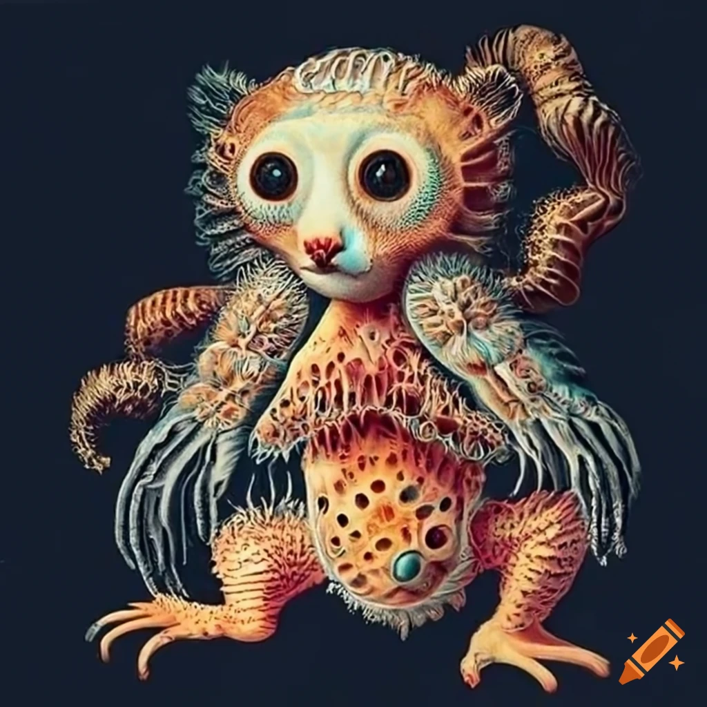 Haeckel illustration of two adorable animals