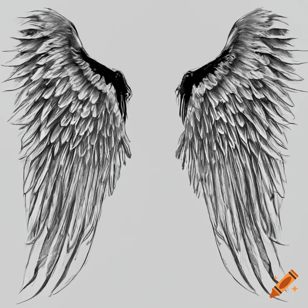 Angel Wings Set Hand Drawn Sketch On White Stock Illustration - Download  Image Now - Abstract, Angel, Collection - iStock