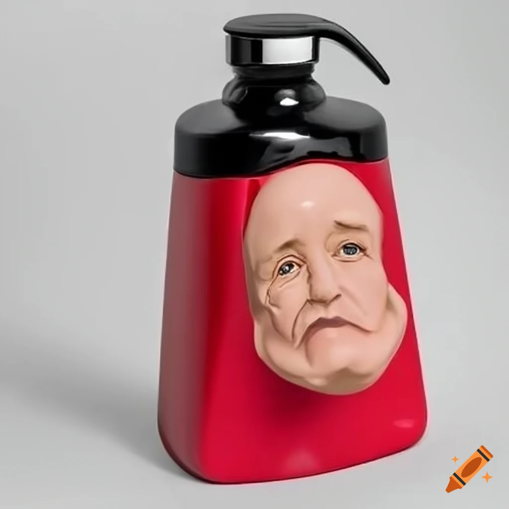 Funny shampoo bottle with caricature design on Craiyon