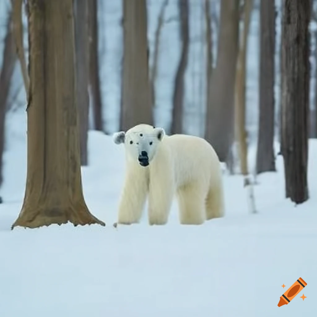 polar bear in the distance