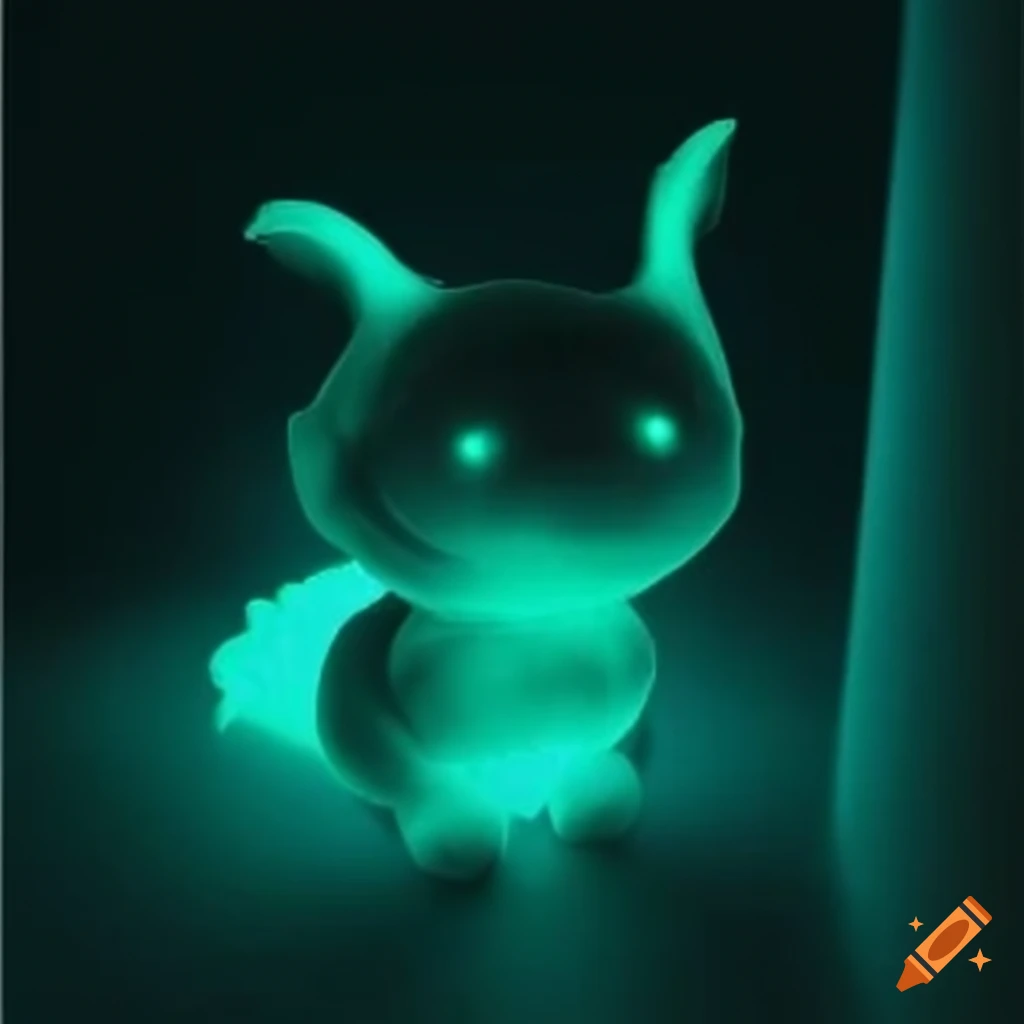 glowing cute creature in the dark