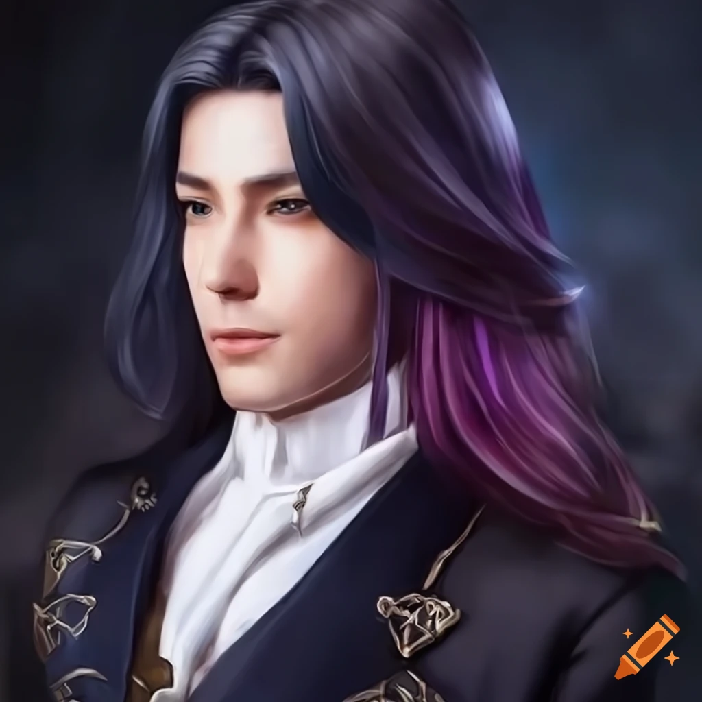 portrait of a regally dressed butler from Fire Emblem