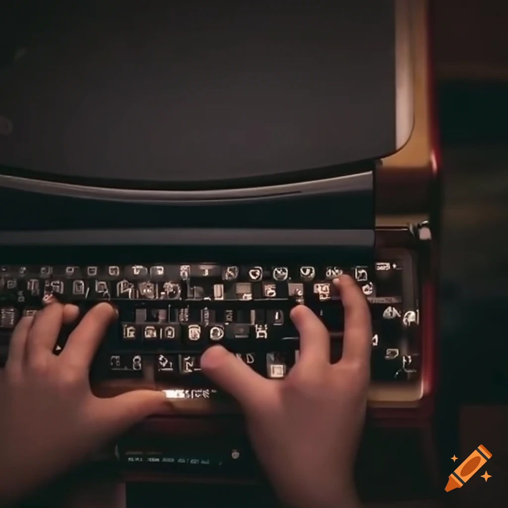 Image of a hacker intensely typing on a keyboard on Craiyon