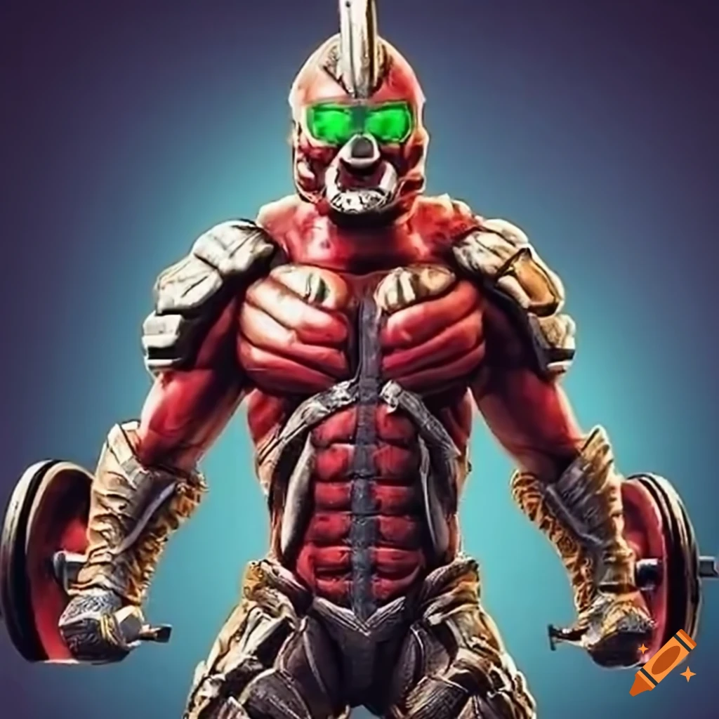 image of Lord Zedd weightlifting in the gym