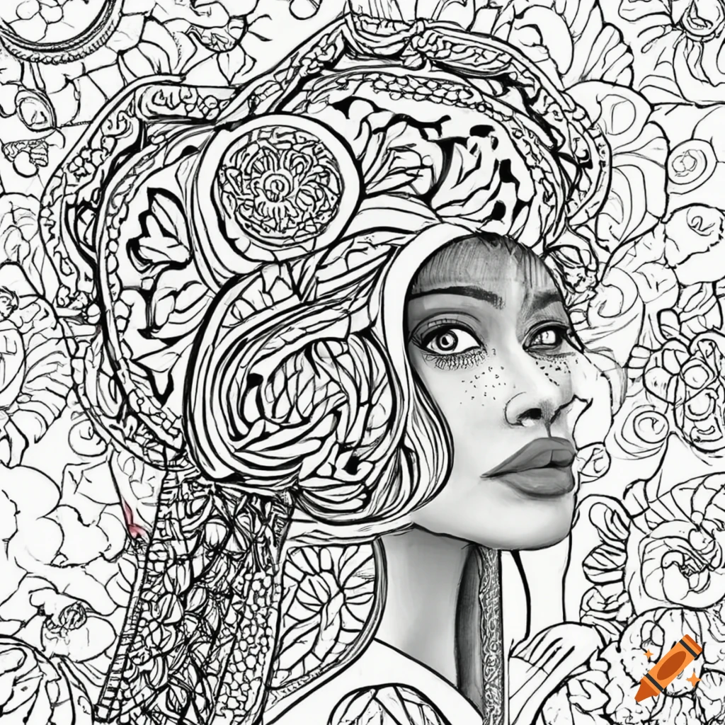Line Drawing For Coloring Book For Adults On Craiyon