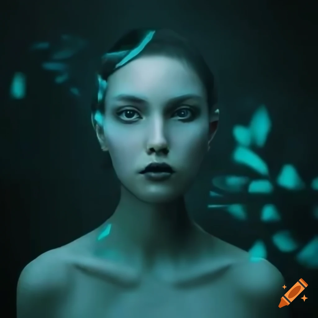 digital artwork of an AI artist deity
