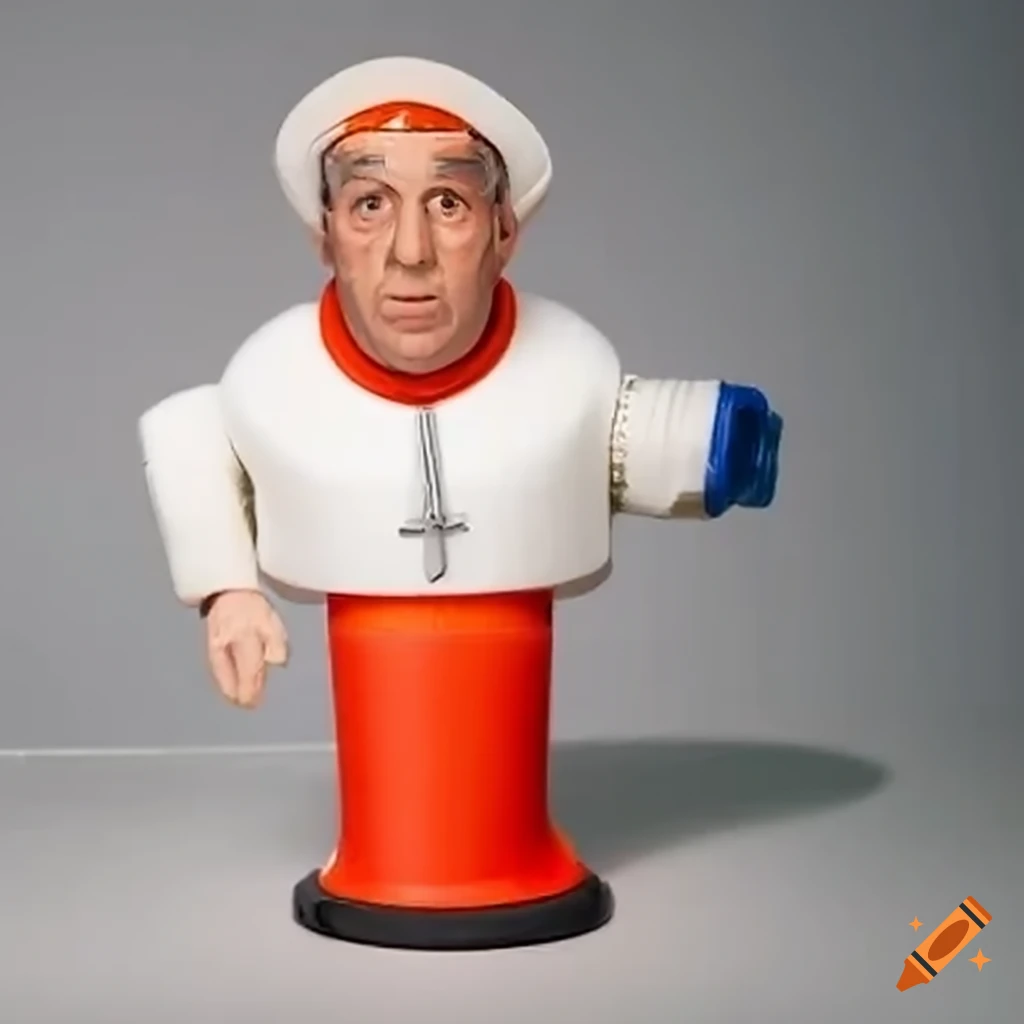 Funny shampoo bottle with pope character on Craiyon