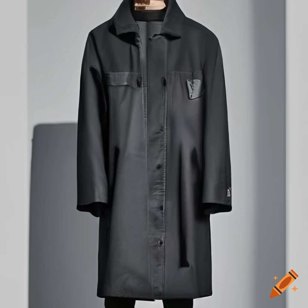 High definition photo of a long jacket for men on Craiyon