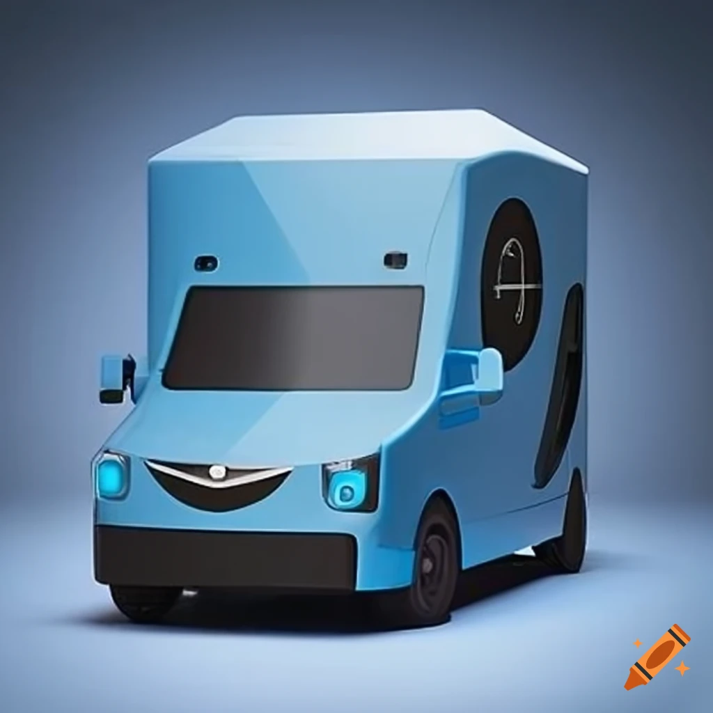 Amazon truck delivering packages on Craiyon