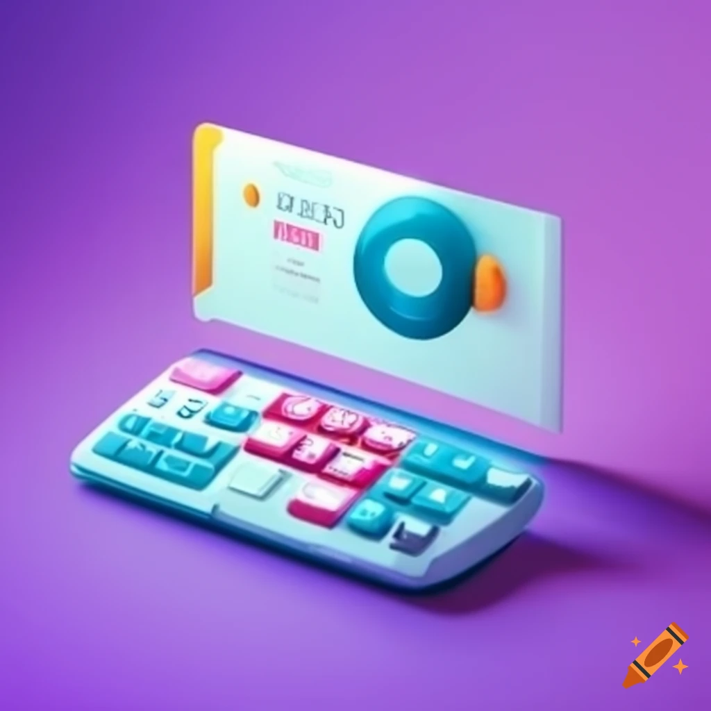 Website branding for an online calculator on craiyon
