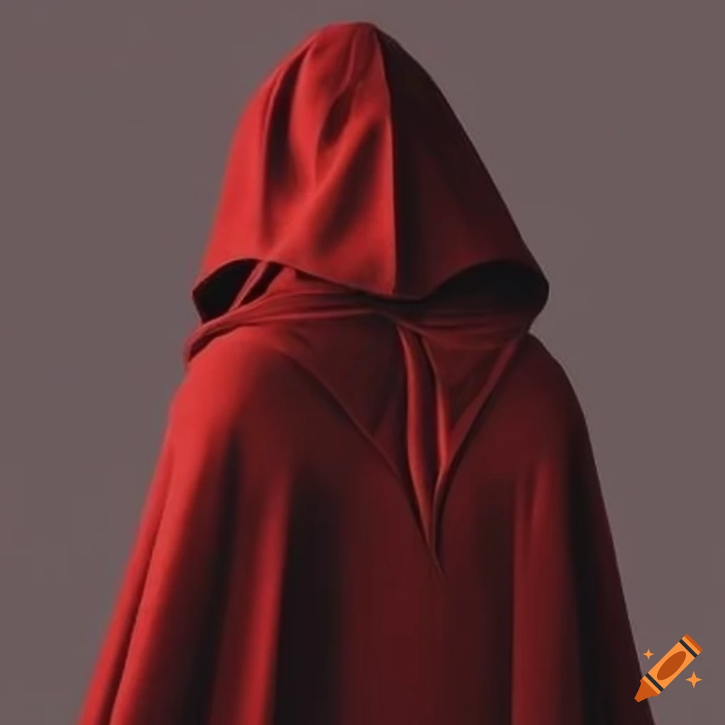 Image of a red elven cloak on Craiyon