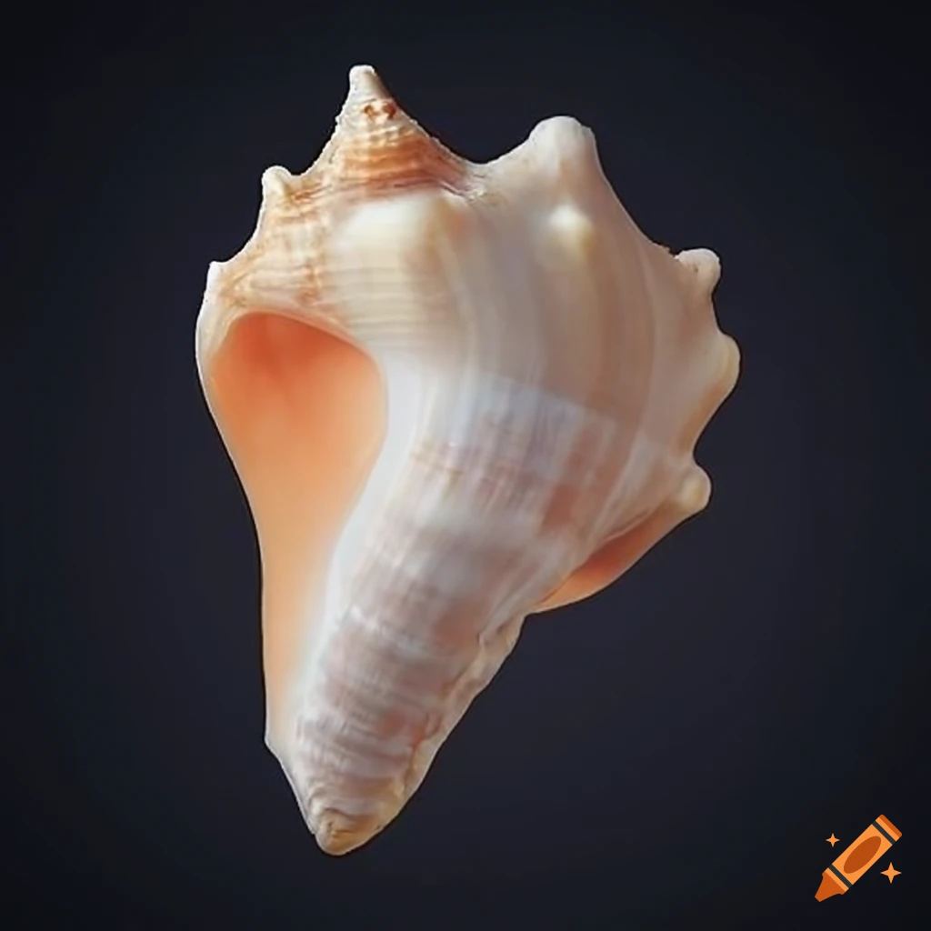 Close-up of a conch shell on Craiyon