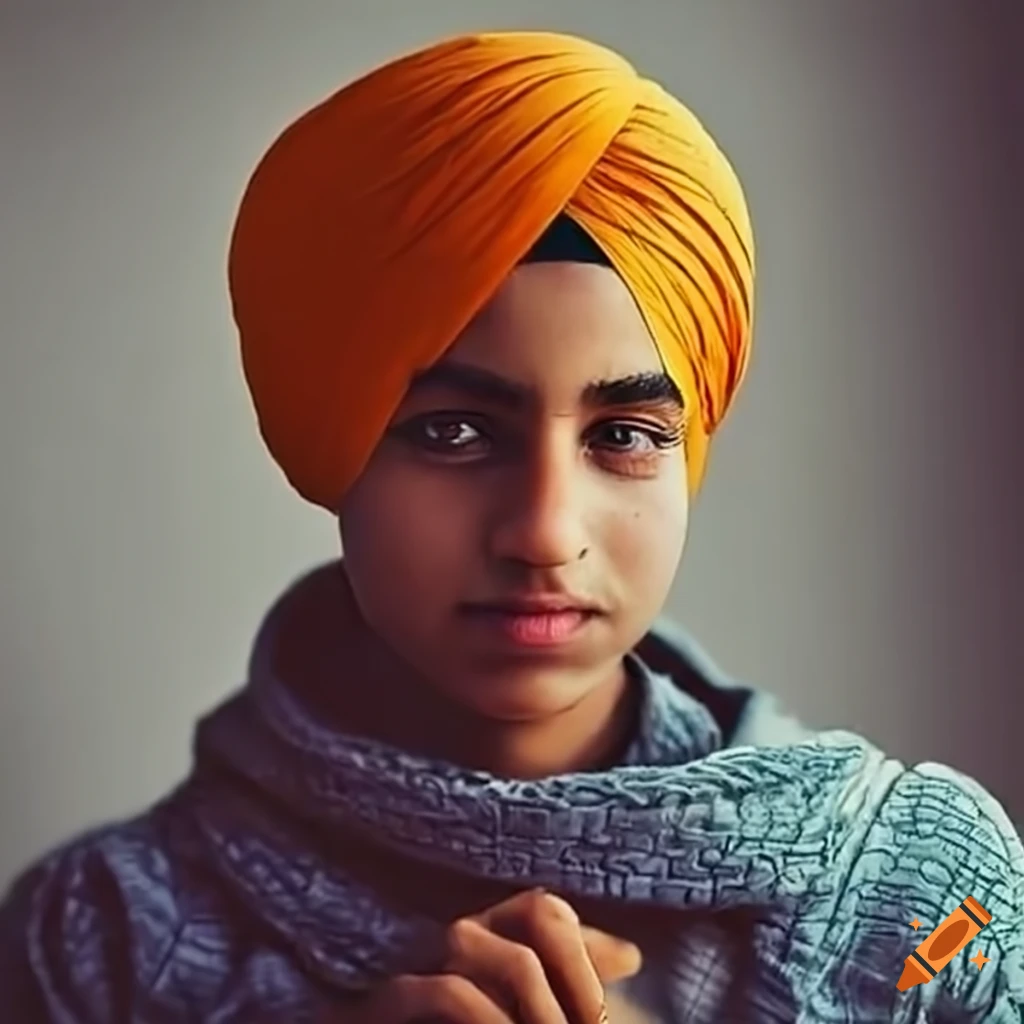 portrait of a confident Sikh boy