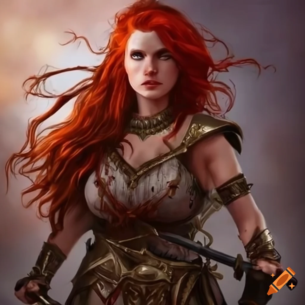 Red Haired Female Warrior On Craiyon 