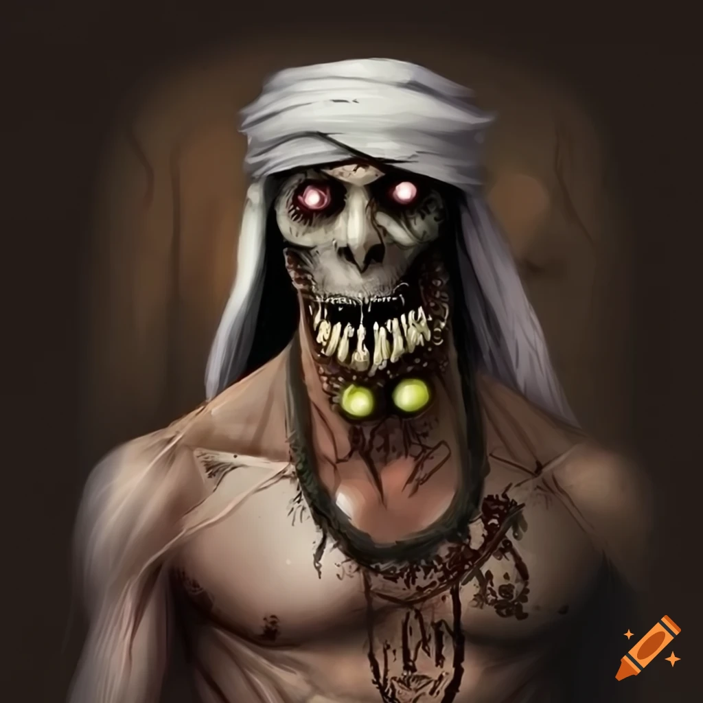 illustration of a voodoo arabian man