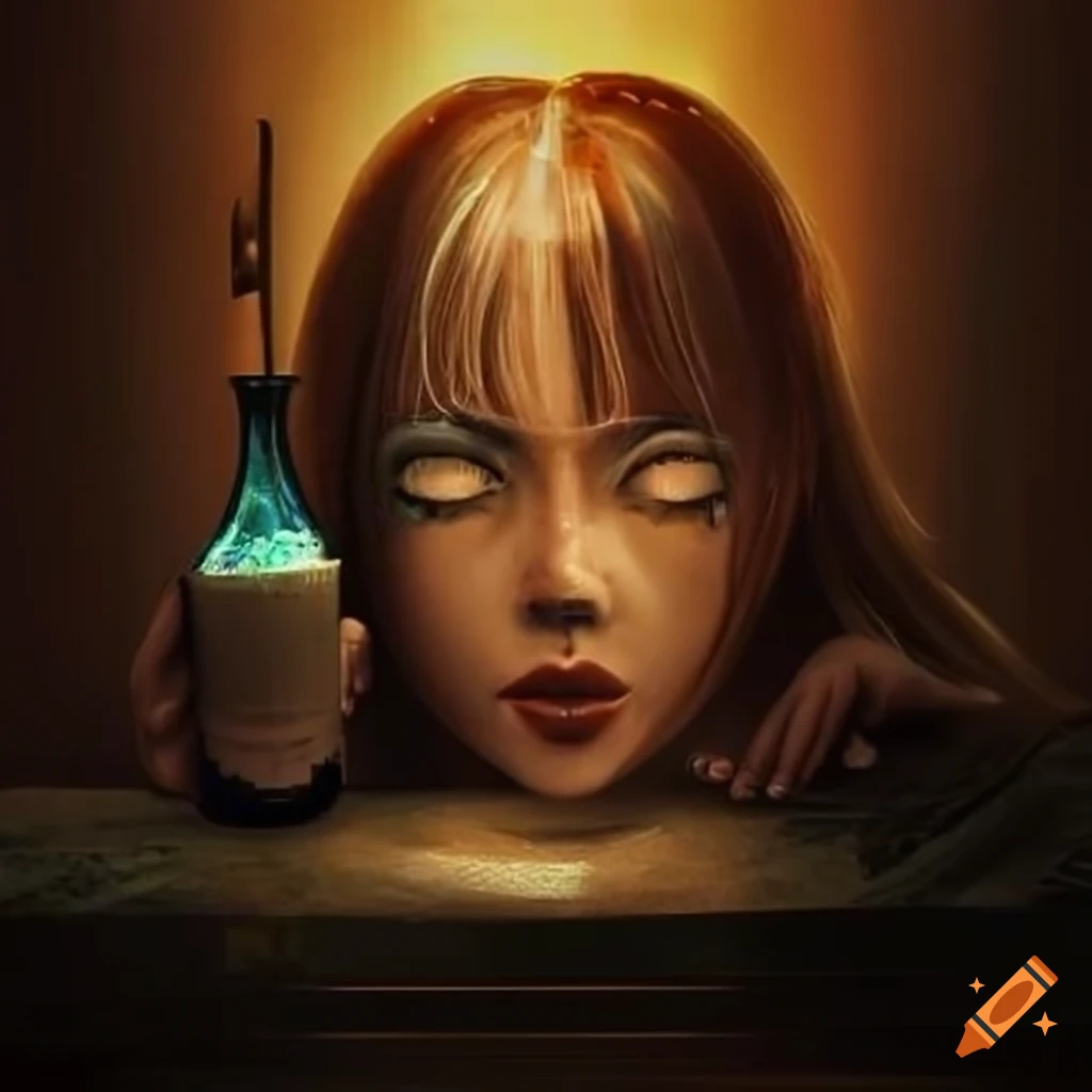 image of a raised glass in a dystopian setting