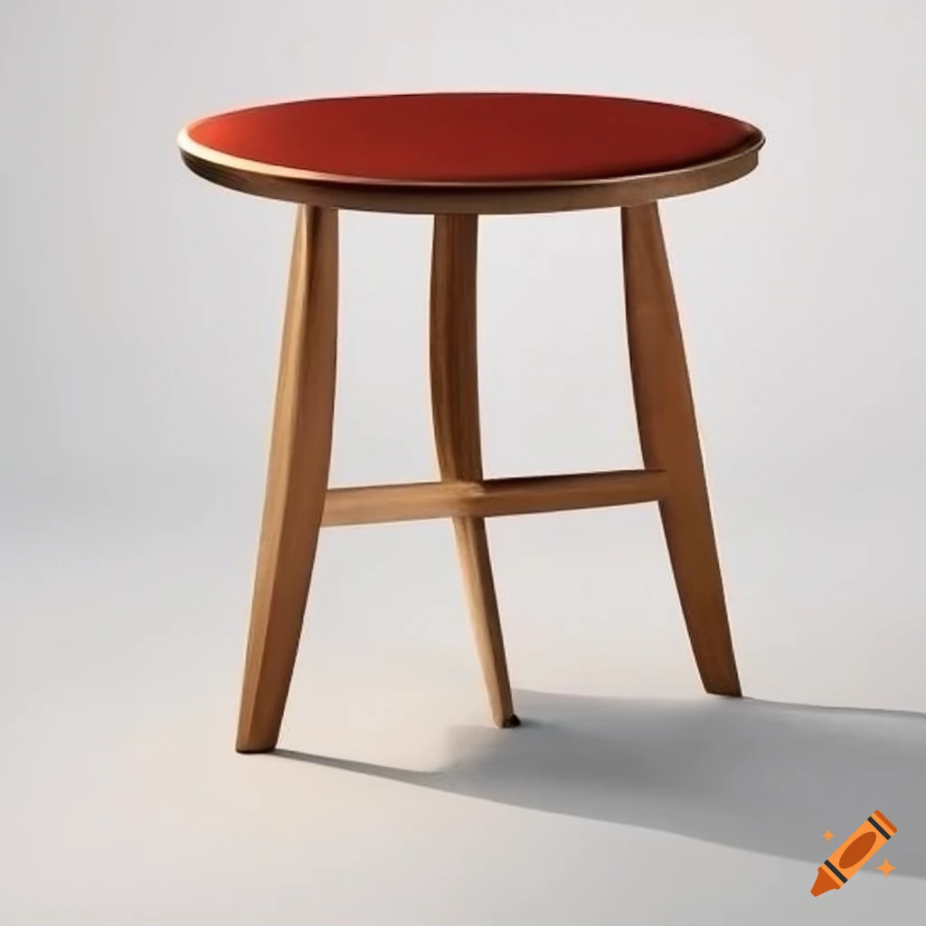 modern chair with round top and three legs