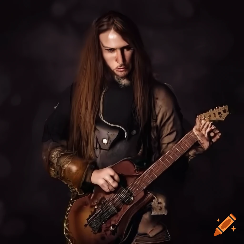 Three rockers with guitars in a post-apocalyptic city of niš on Craiyon