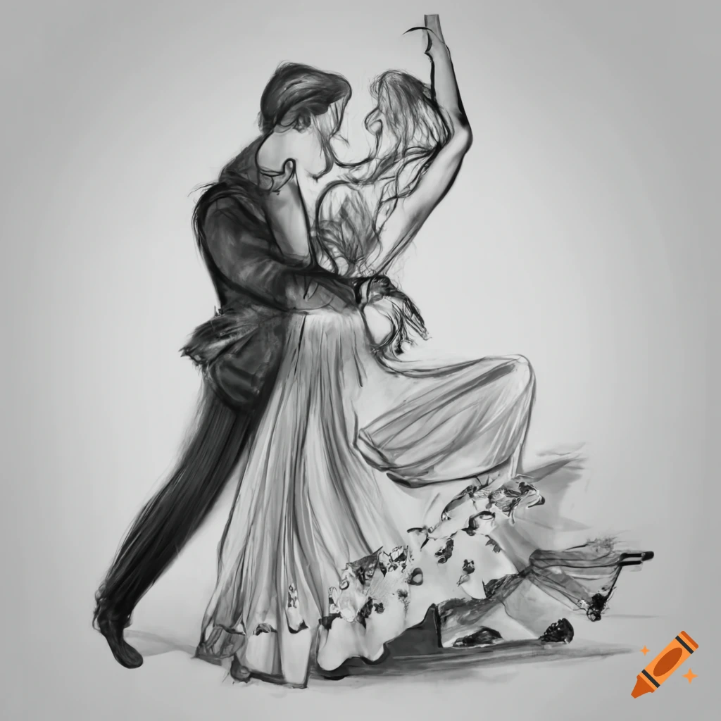 80+ Couple Dancing Silhouette Sketching Stock Illustrations, Royalty-Free  Vector Graphics & Clip Art - iStock