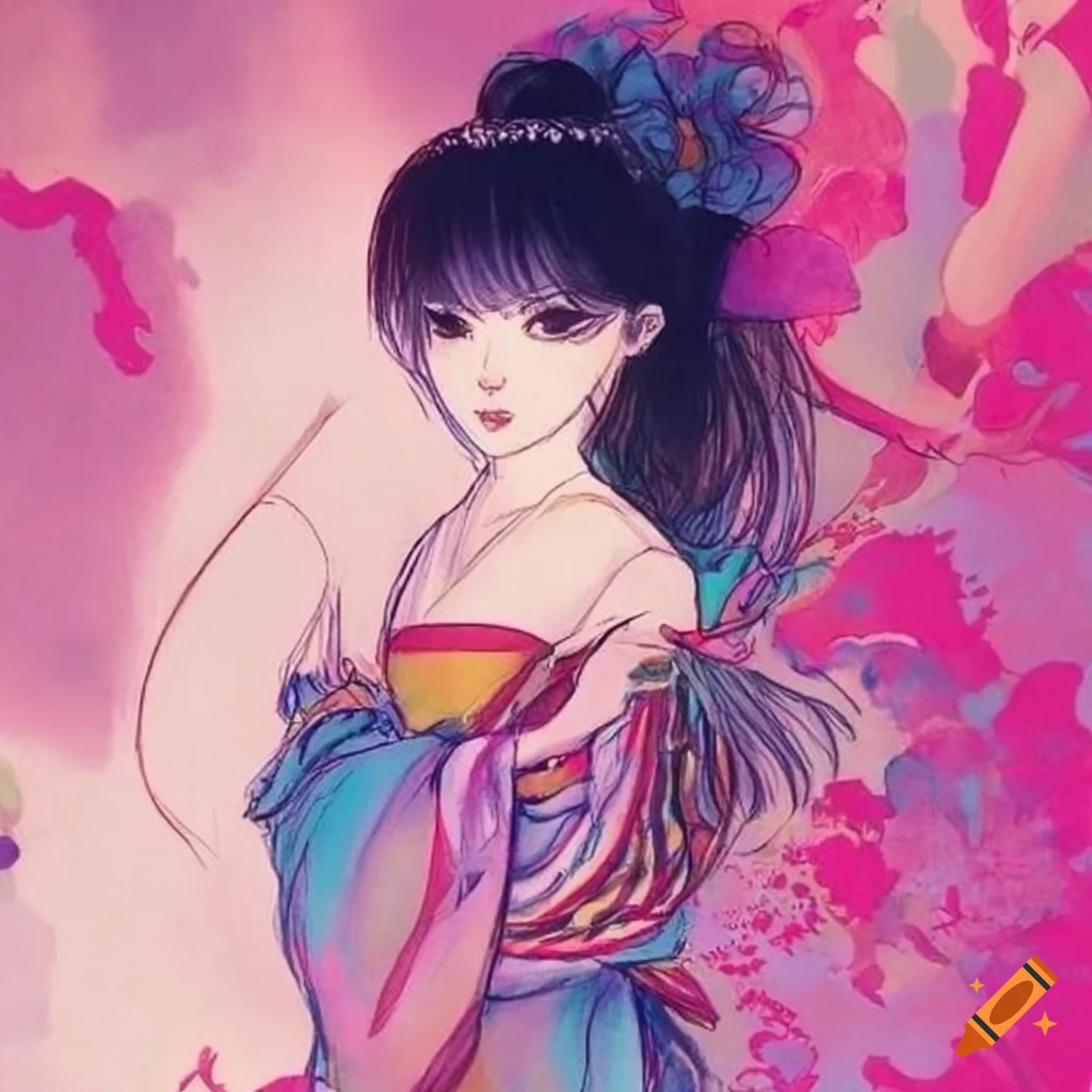 Stunning artwork of a european princess in the style of yoshitaka amano ...