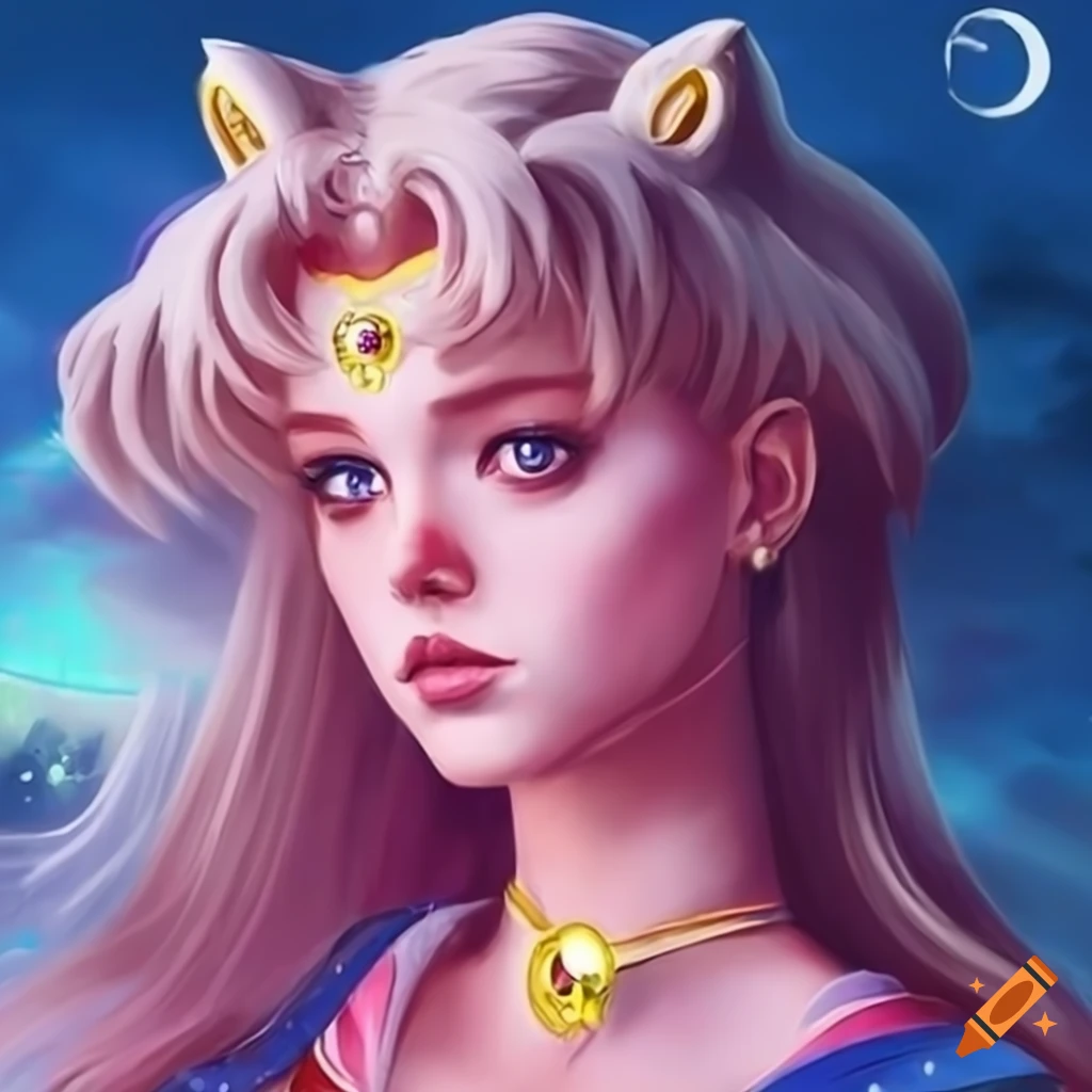 realistic illustration of Sailor Moon
