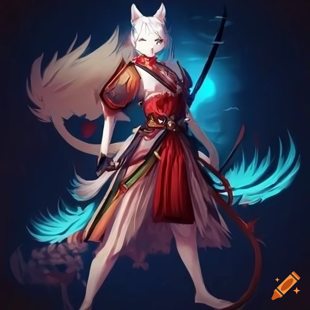 Image of a kitsune warrior