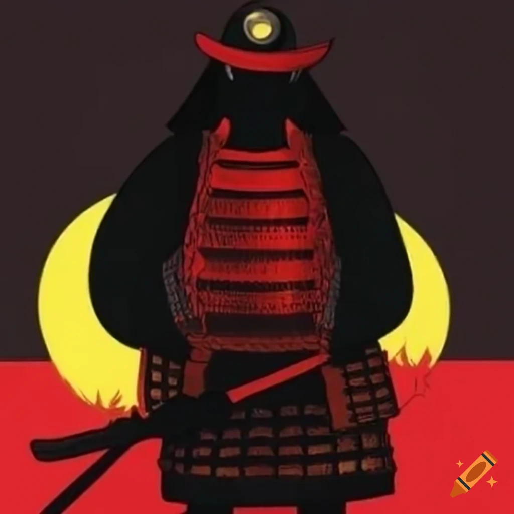 samurai penguin artwork