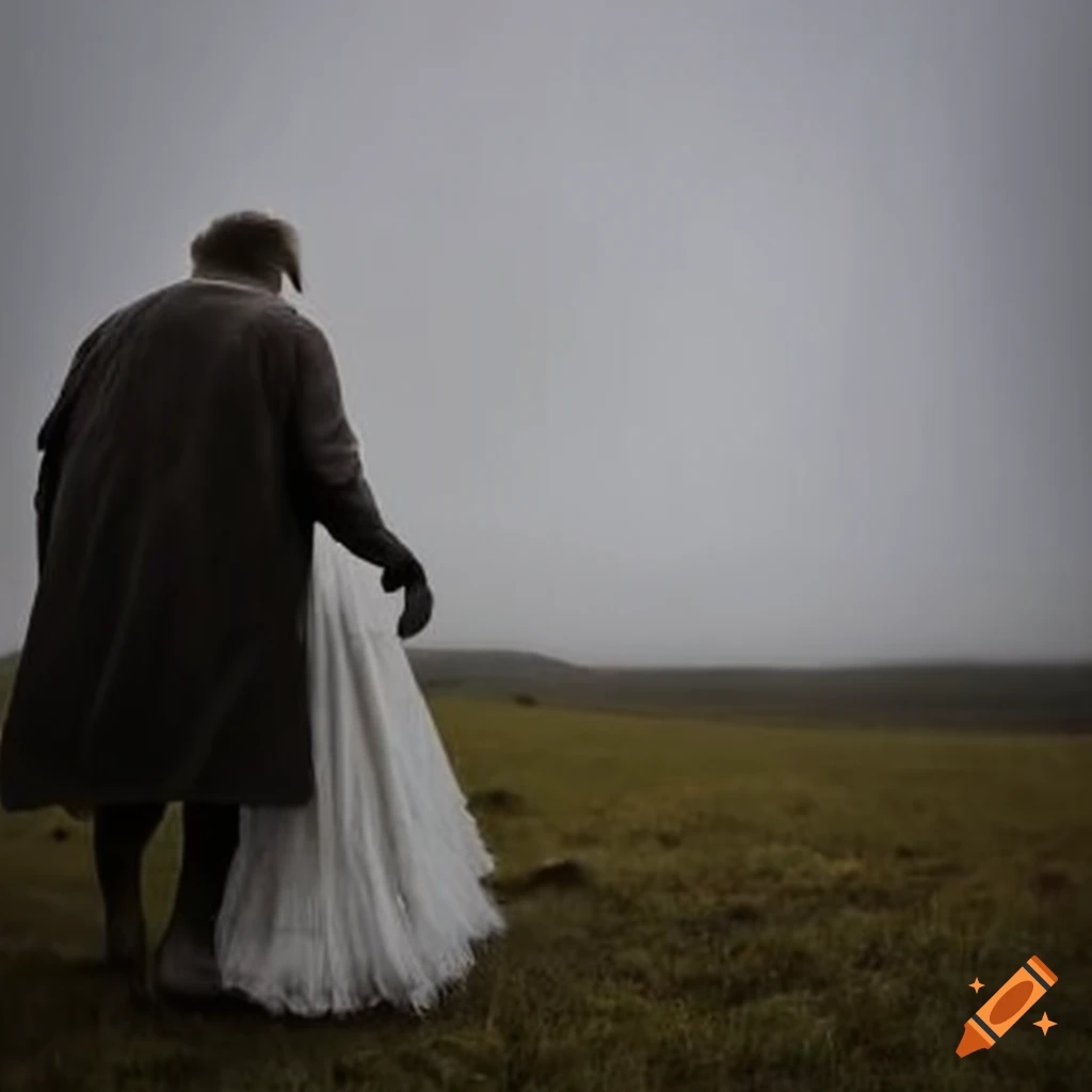 image of two ghosts in a pasture