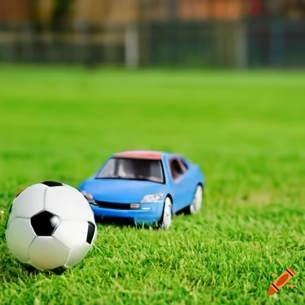 cars playing soccer on Craiyon