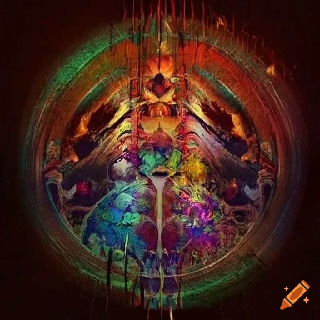 abstract hip hop album cover representing beautiful nonsense with vibrant  colors and the word 'Speechless' on Craiyon
