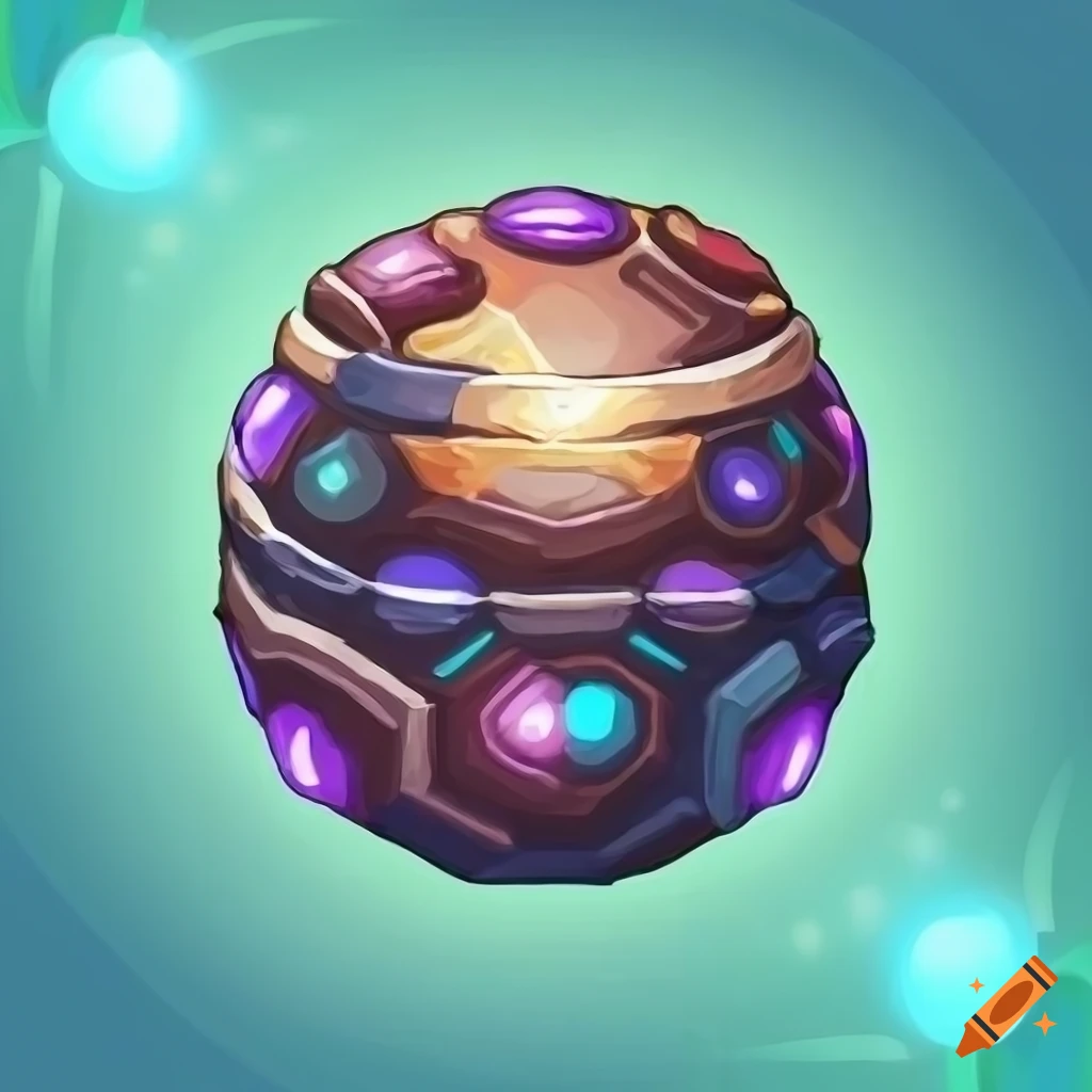 Headphone sound waves spell icon with hearthstone style on Craiyon