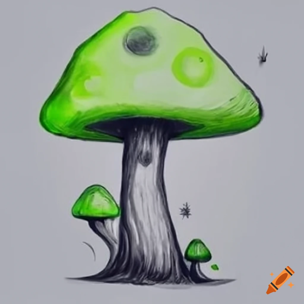 green-mushroom-shaped-tree-in-a-forest