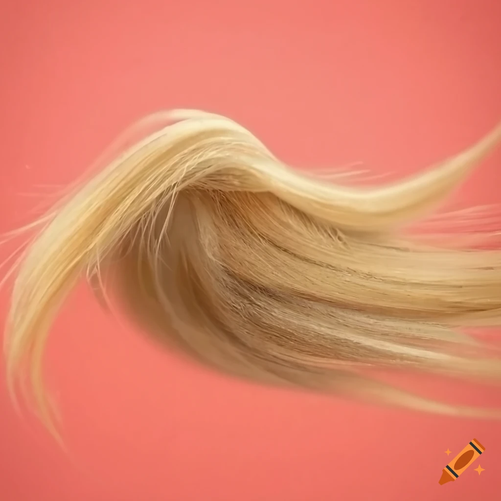 blonde hair in a soda bottle