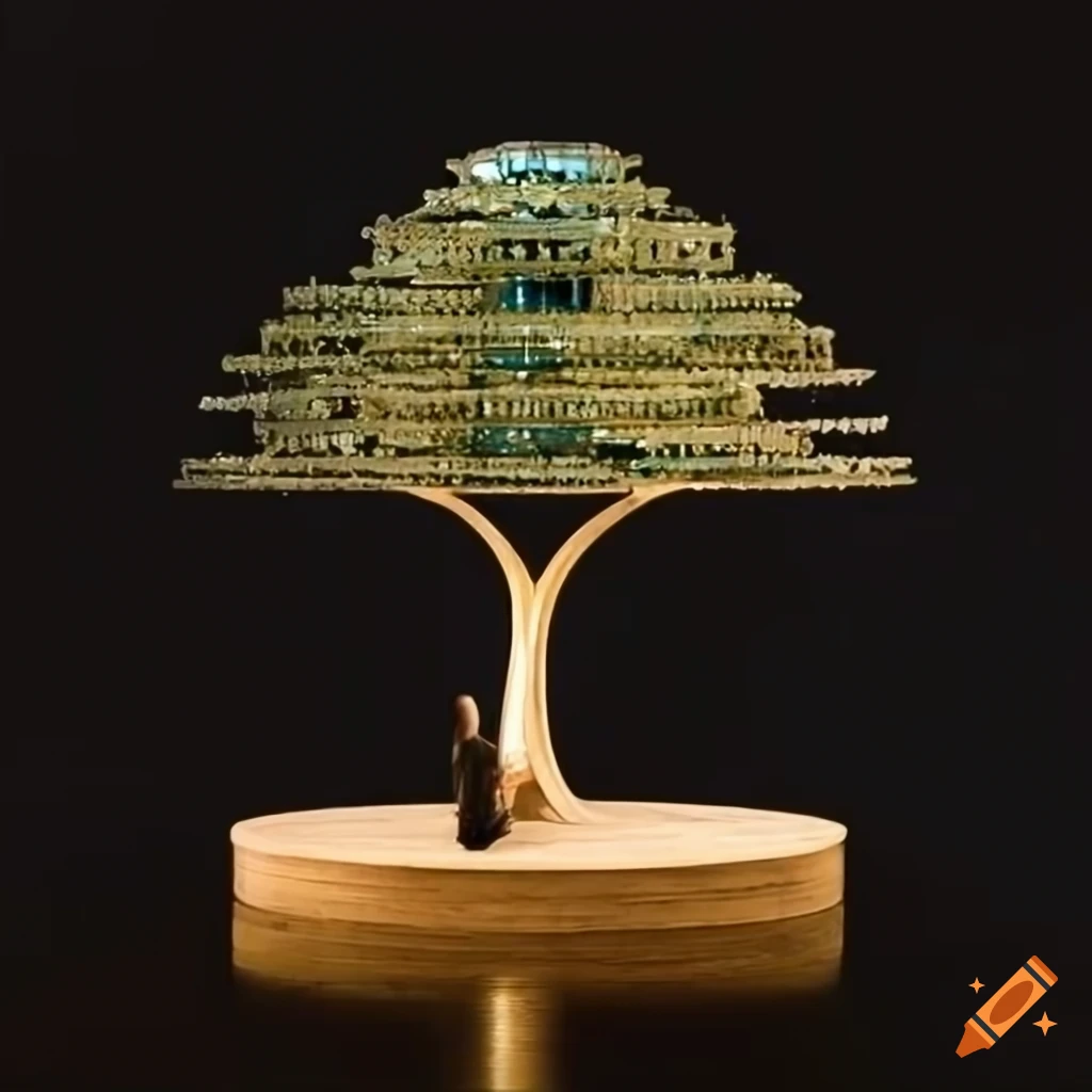 modern stylized drop light inspired by Bodhi tree