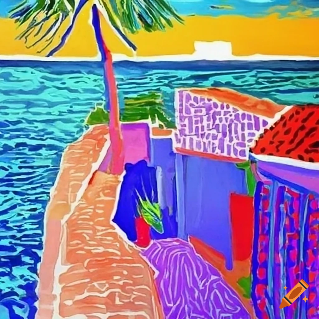 Abstract art inspired by Maldives on Craiyon