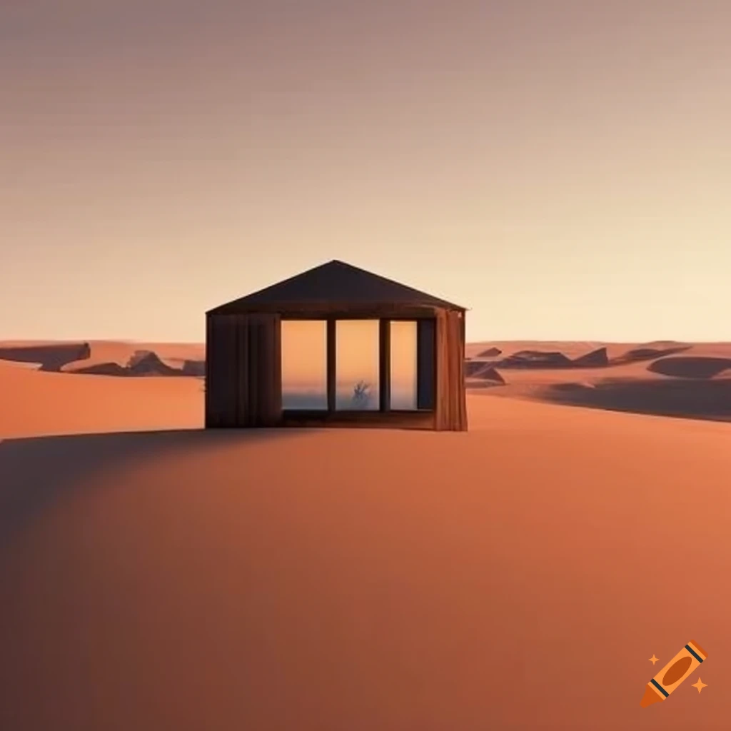 desert house surrounded by vast emptiness